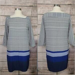 Zara Striped Pockets Color Block‎ Dress Small